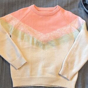 Pastel Pink Chevron Crewneck Sweater